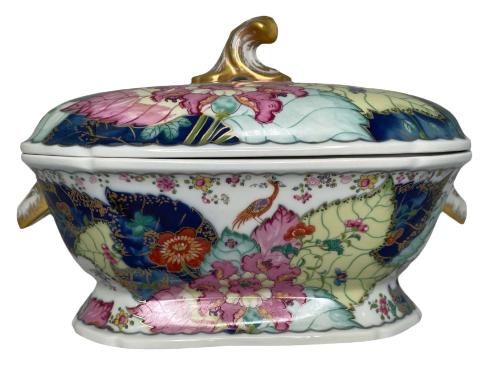 1980s Mottahedah Rectangular Tobacco Soup Tureen - 2