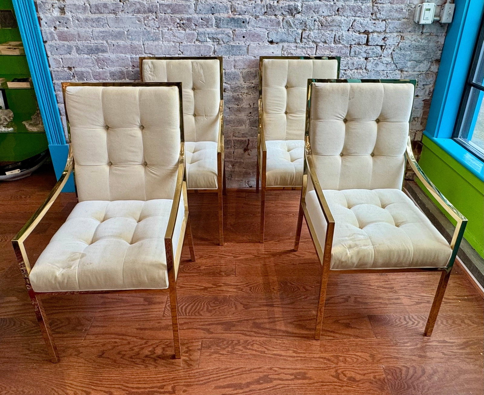 19th Century Set of Four Ballard Design Darla Dining Room Chairs - 2