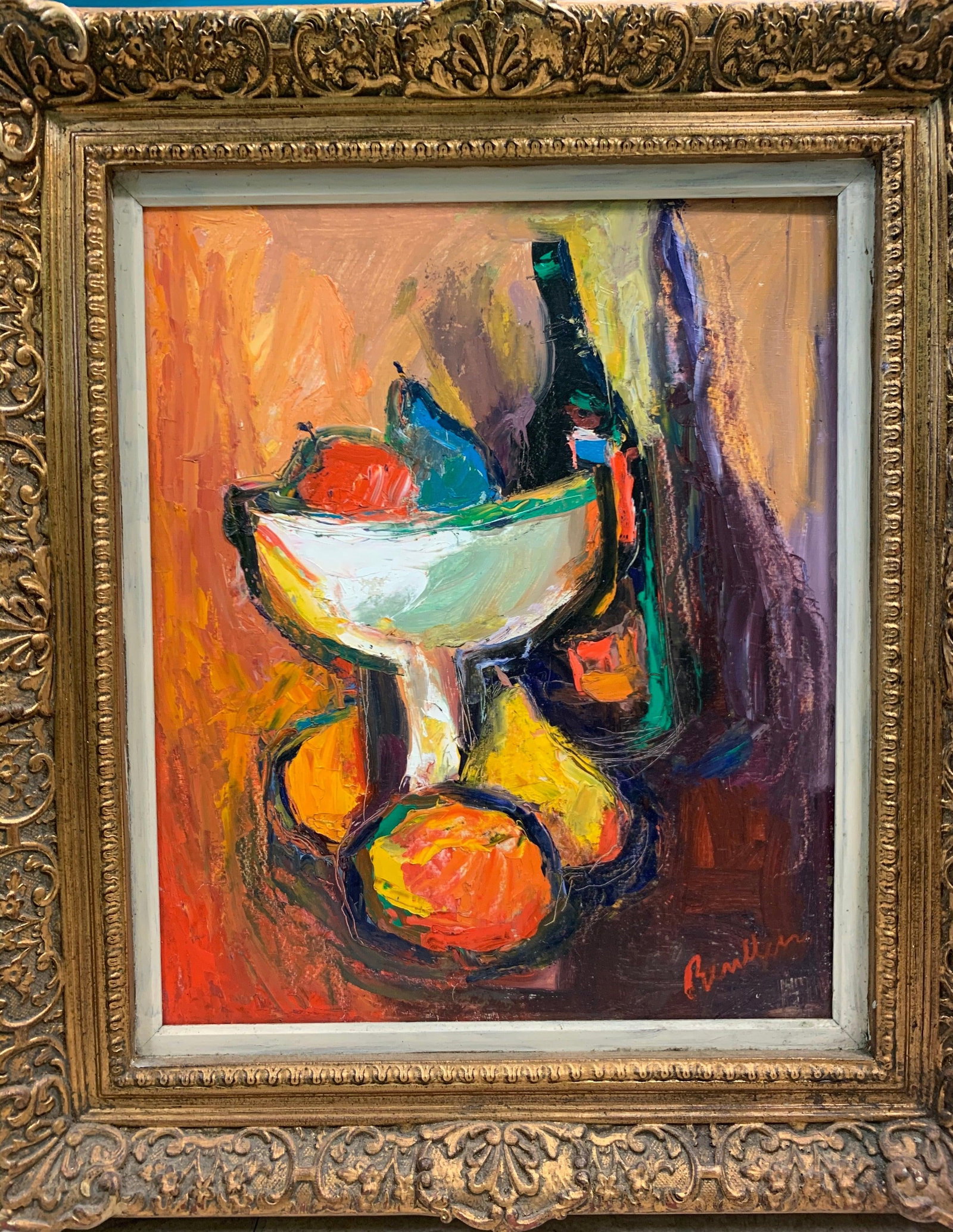 19th Century Still Life Signed Framed Painting - 8