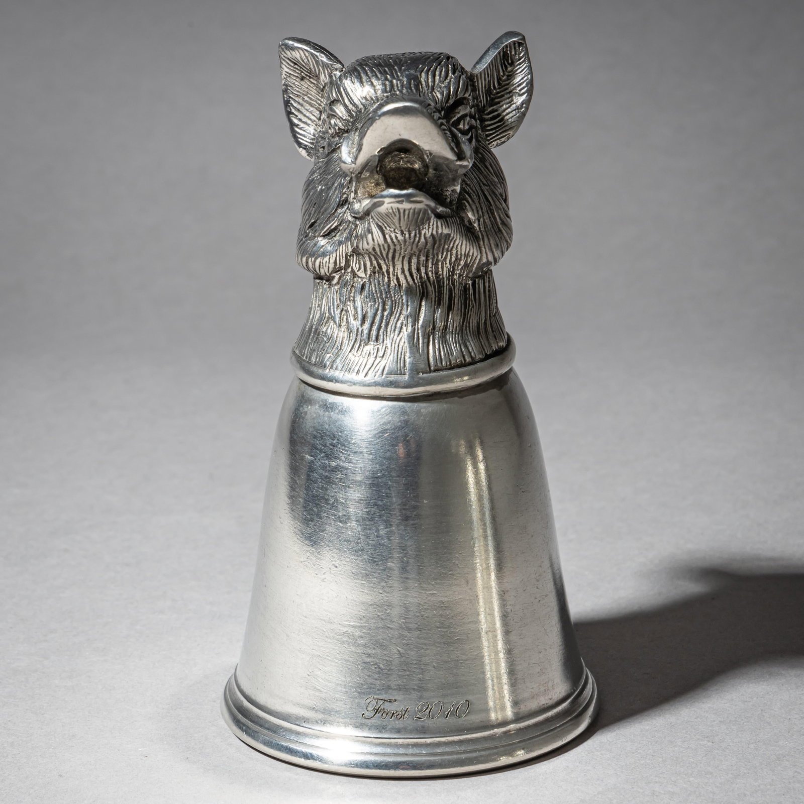 Late 20th Century Set of Six Pewter Stirrup Cups by Forst, Italy - 4