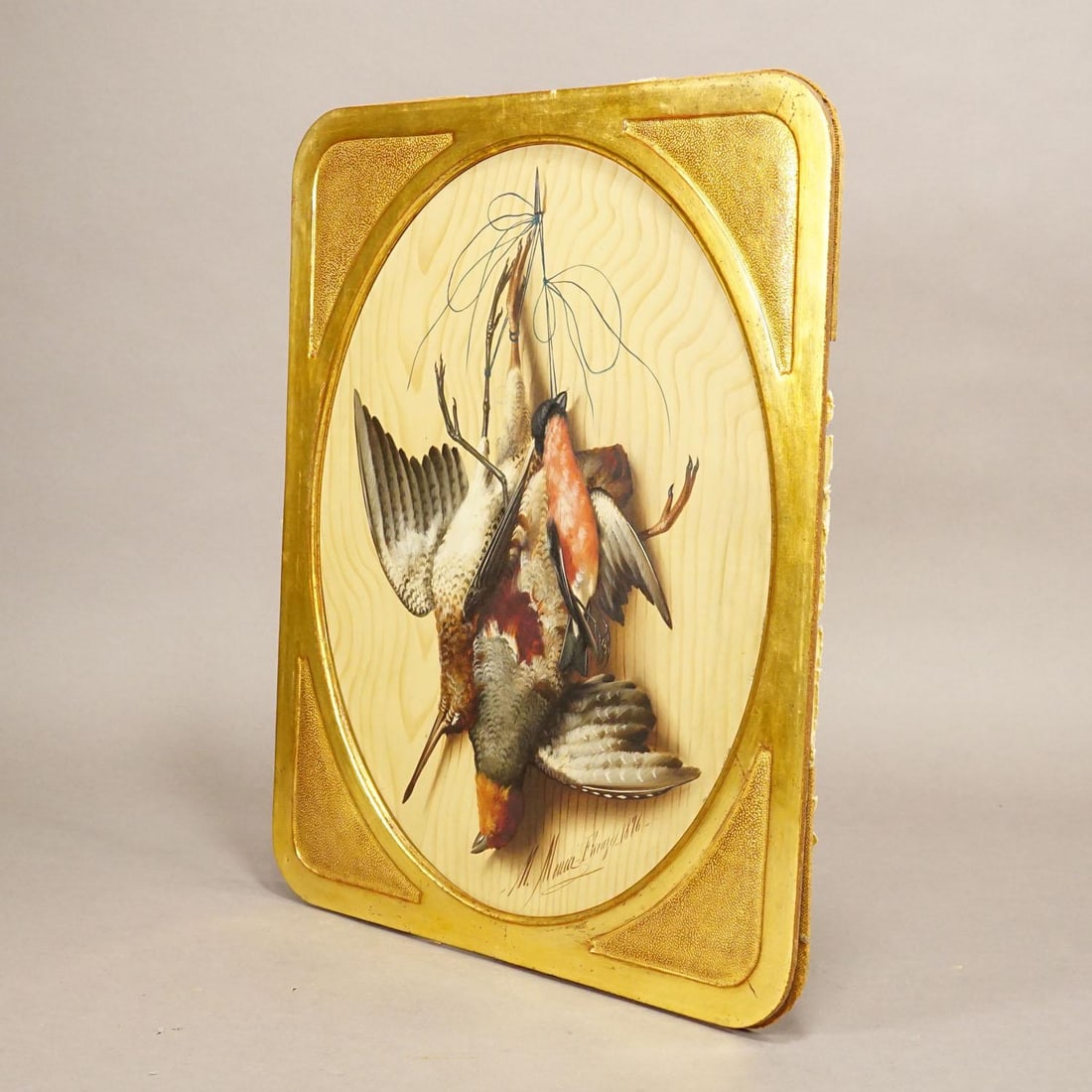 Antique Trompe l'Oeil Painting by Micheangelo Meucci, Florence 1867 - 2