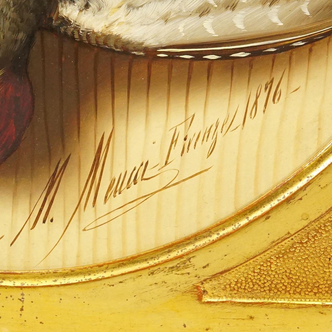 Antique Trompe l'Oeil Painting by Micheangelo Meucci, Florence 1867 - 6