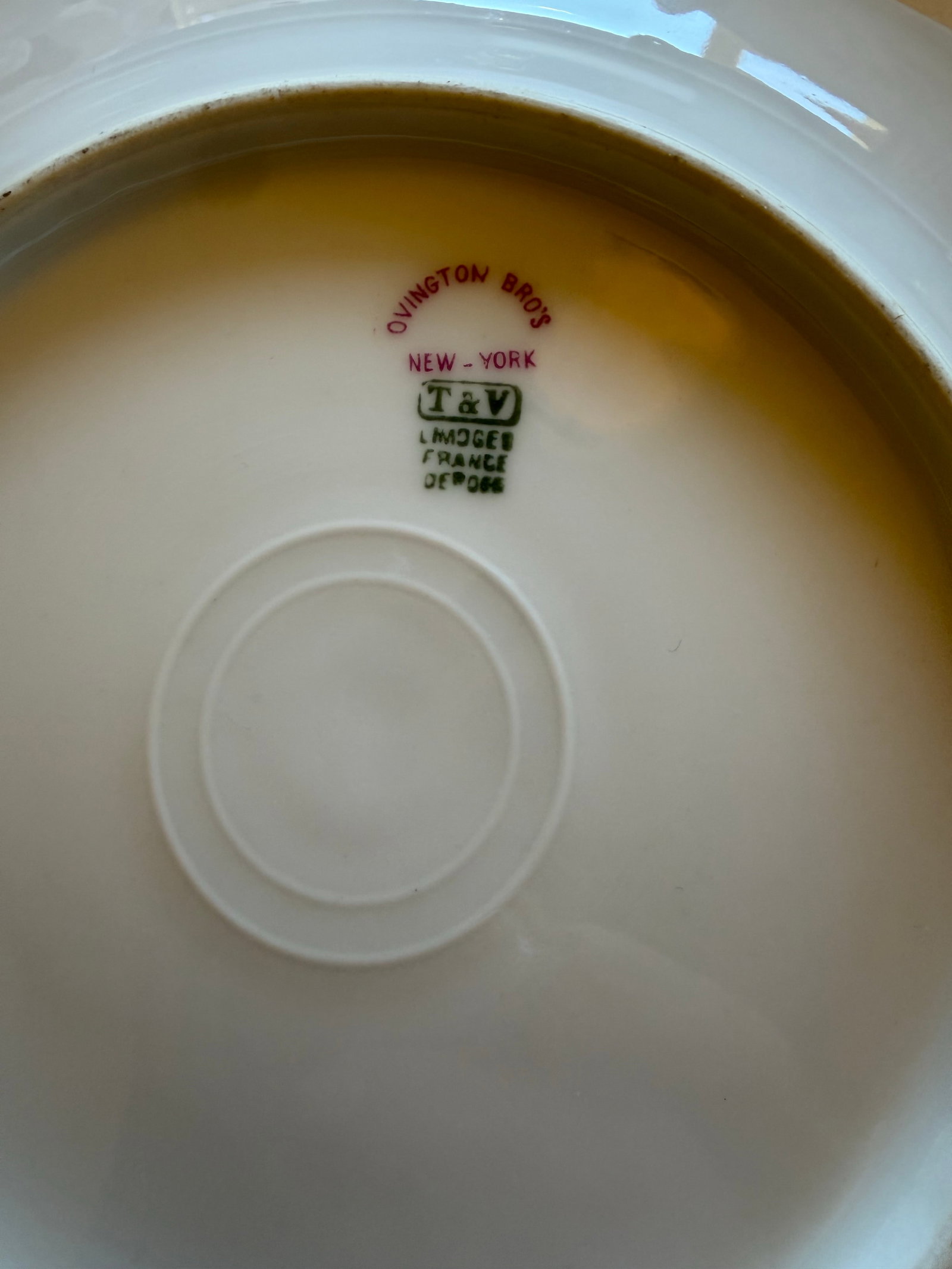 Antique T&v Limoges Bouillon Cups & Saucers, Ovington Bros., New York "” Set of 11 Tressemanes - 4
