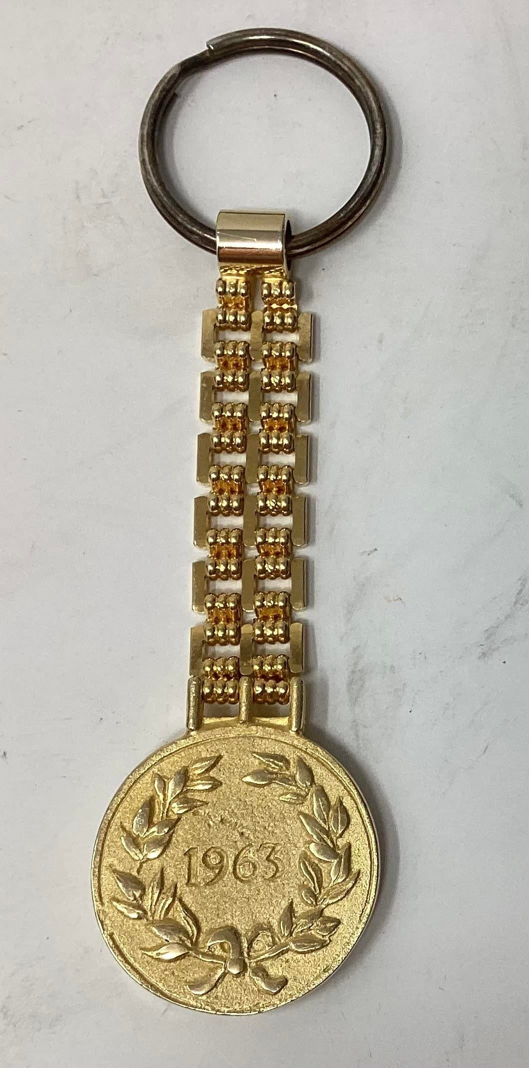 Mid 20th Century Judith Leiber Gold Plated Caesar Keychain or Bag Charm. - 2