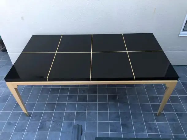 Parzinger Mid-Century Modern Laquered Mahogany & Maple Dining Table - 3