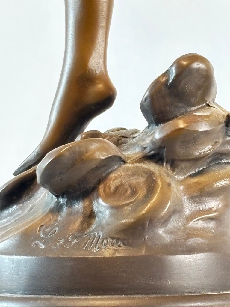 Antique French L. & F. Moreau Bacchus Spelter Sculpture, 28"h - 5