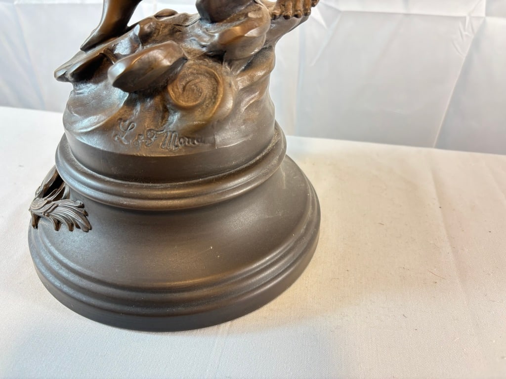 Antique French L. & F. Moreau Bacchus Spelter Sculpture, 28"h - 7