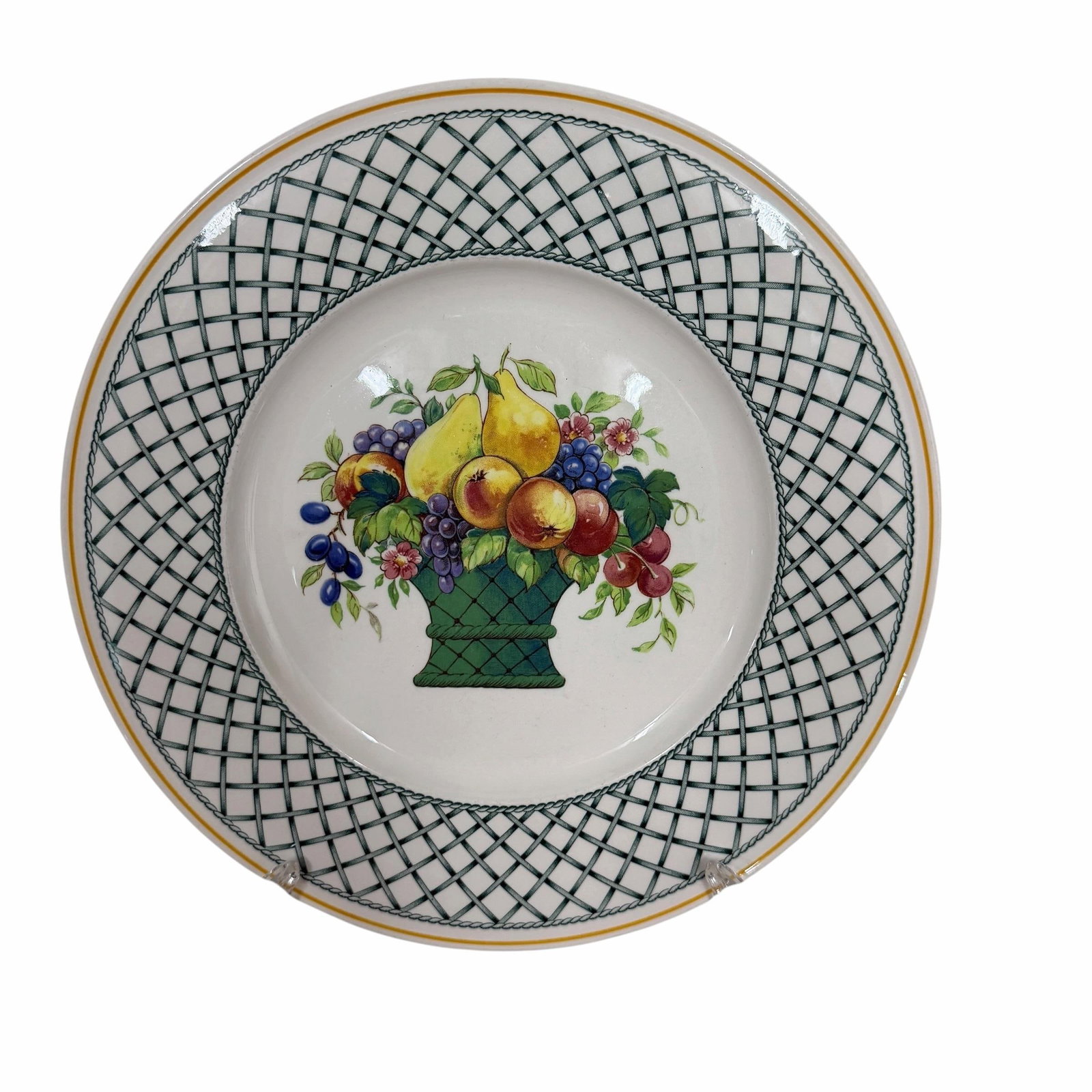 1990s Villeroy & Boch Basket Pattern Dinner Plate - Set of 13 - 2