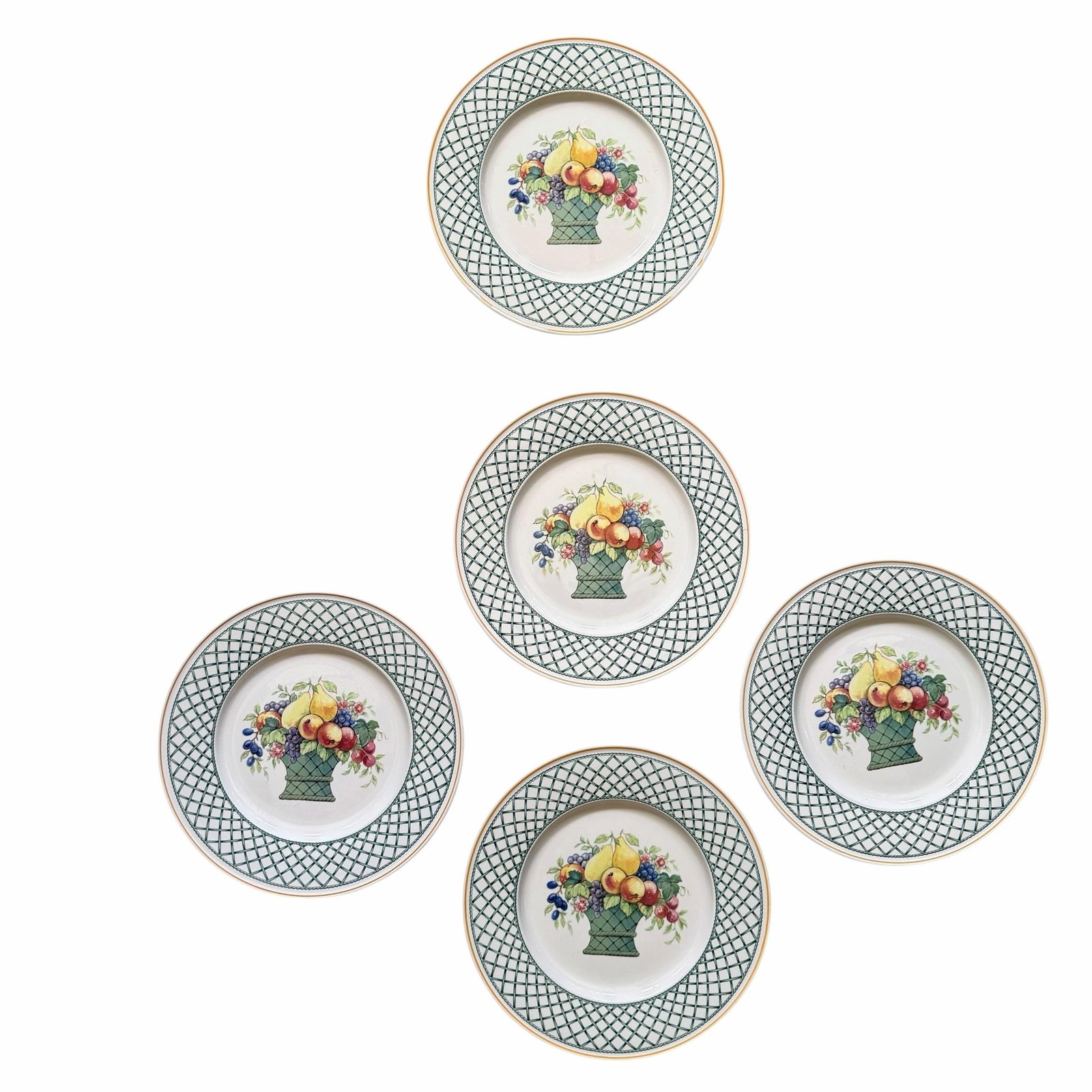 1990s Villeroy & Boch Basket Pattern Dinner Plate - Set of 13 - 4