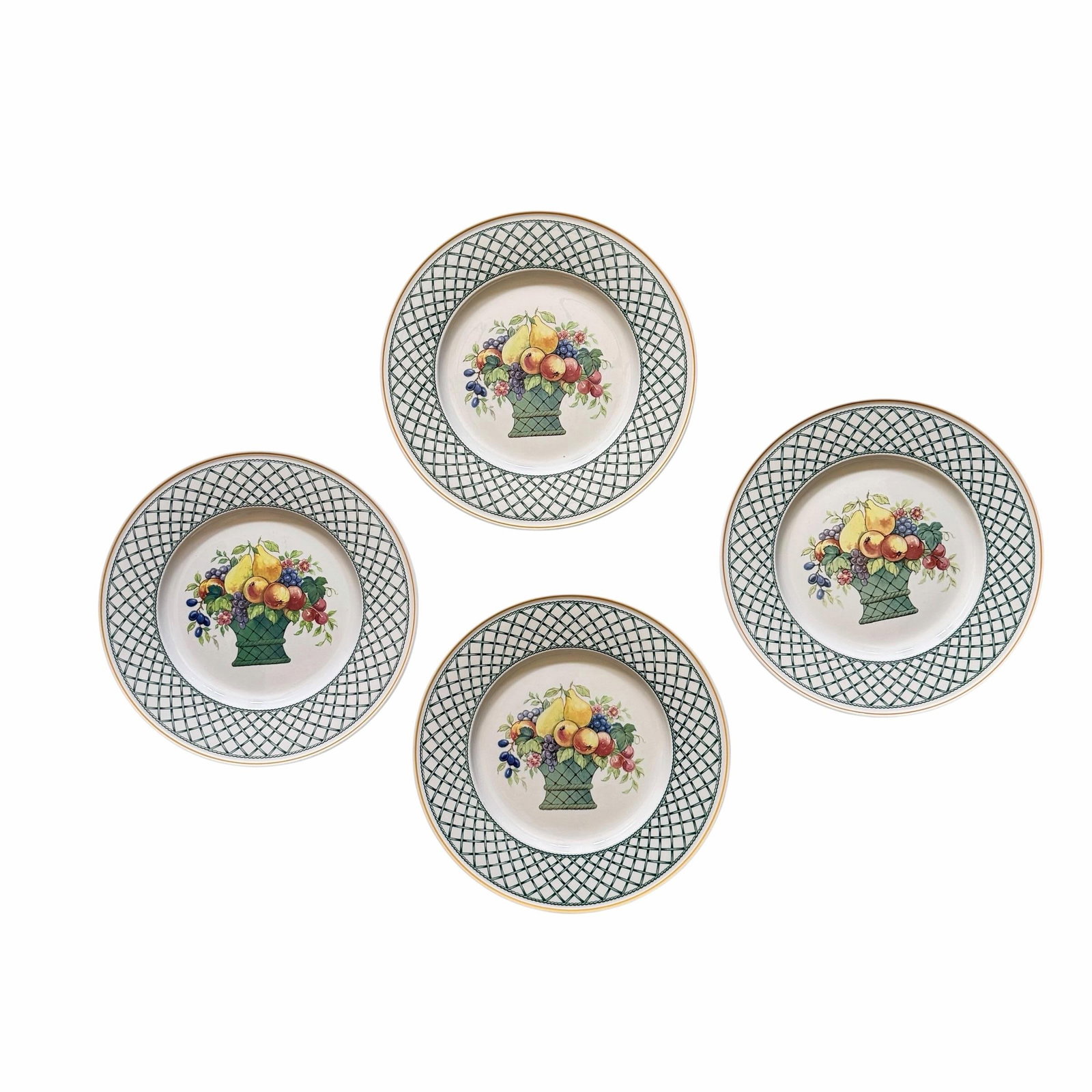 1990s Villeroy & Boch Basket Pattern Dinner Plate - Set of 13 - 5