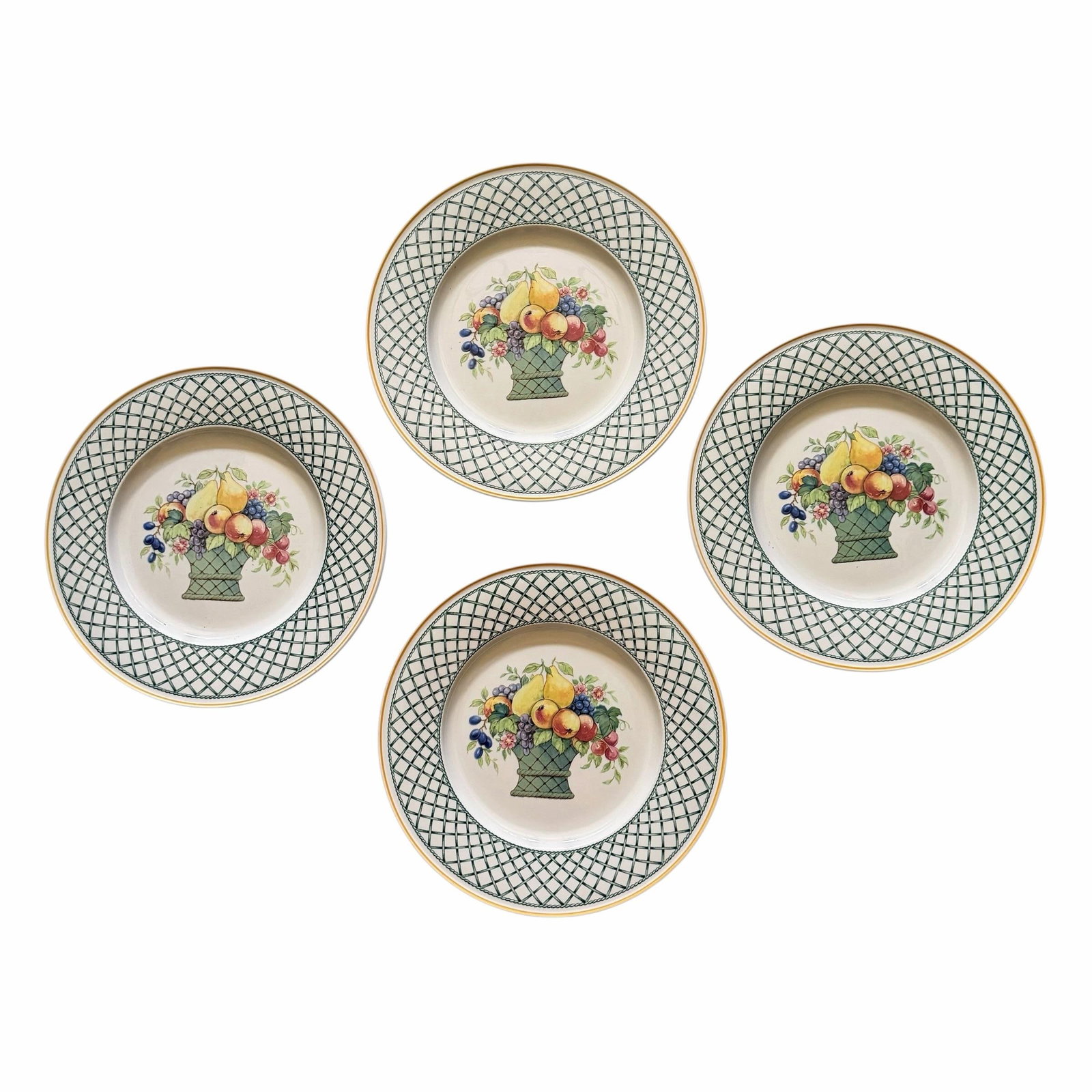 1990s Villeroy & Boch Basket Pattern Dinner Plate - Set of 13 - 6