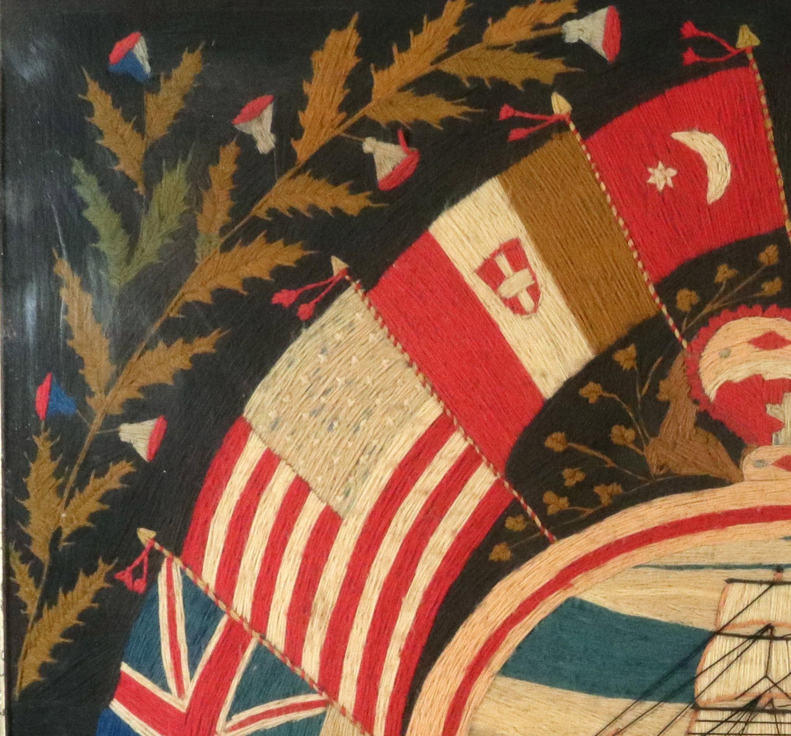 British Sailor's Flag of Nations Woolwork of HMS Trafalgar - 8