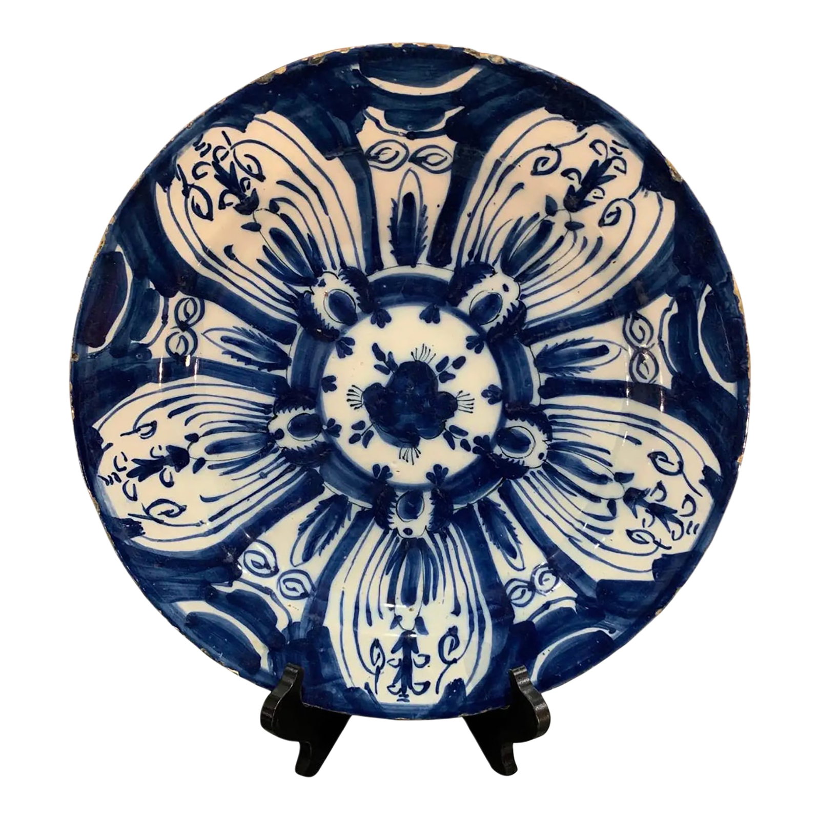 18th Century Hand Painted Dutch Delft Platter (1 of 10)