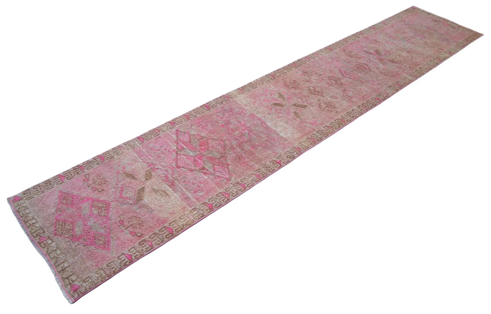 Vintage Turkish Oushak Runner Rug – Hand-Knotted Wool, Corridor Hallway Rug Narrow Hallway - 6