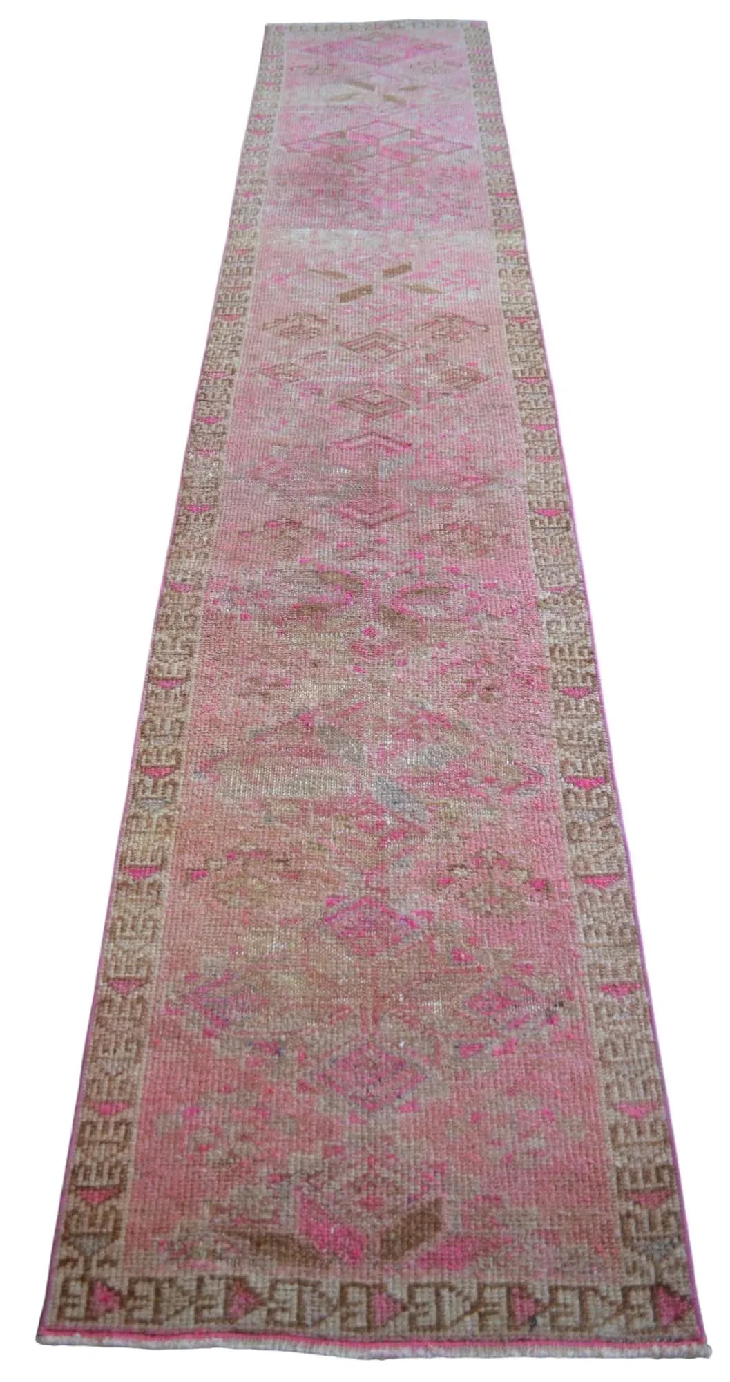 Vintage Turkish Oushak Runner Rug – Hand-Knotted Wool, Corridor Hallway Rug Narrow Hallway - 7