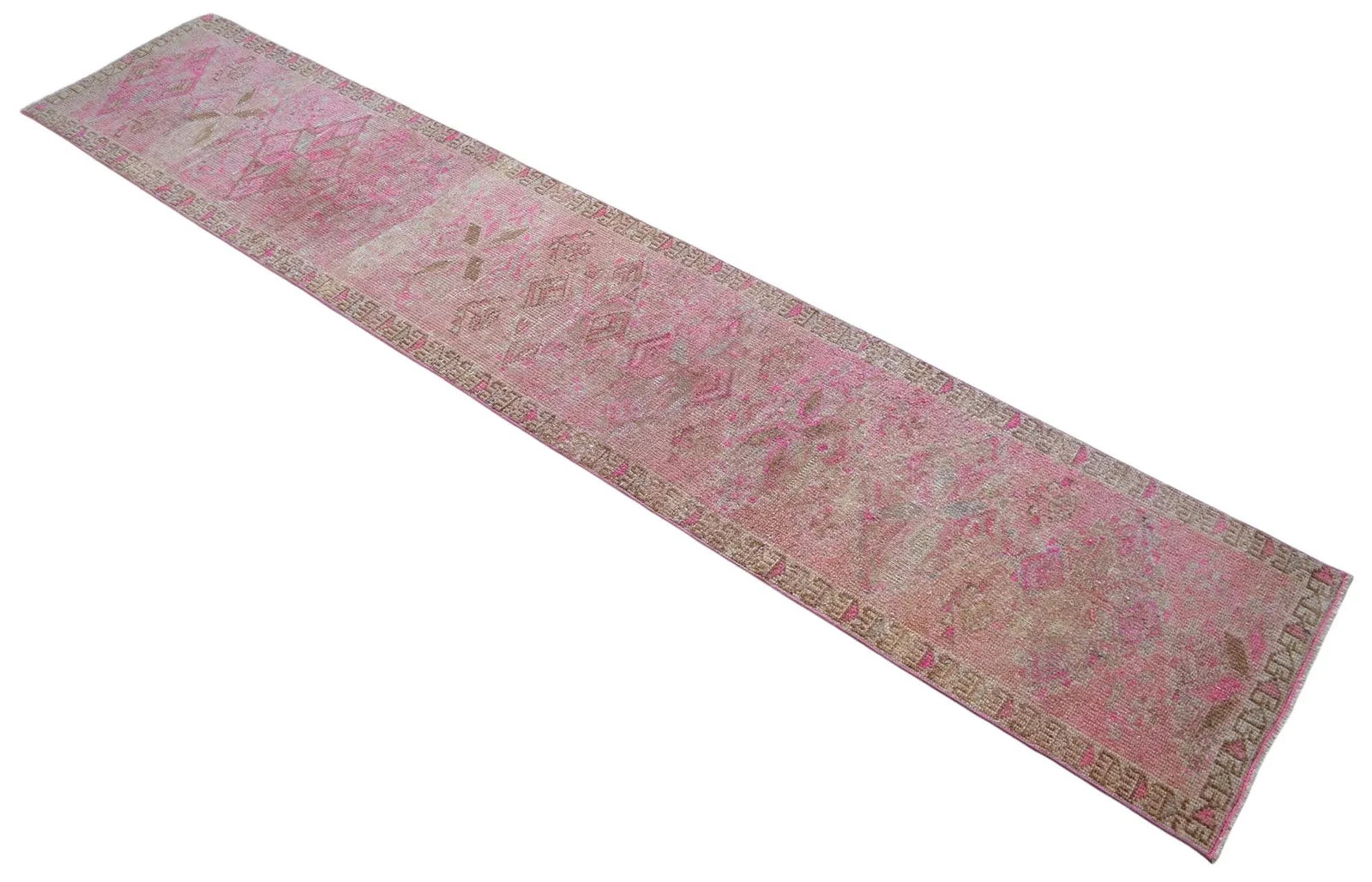 Vintage Turkish Oushak Runner Rug – Hand-Knotted Wool, Corridor Hallway Rug Narrow Hallway - 8