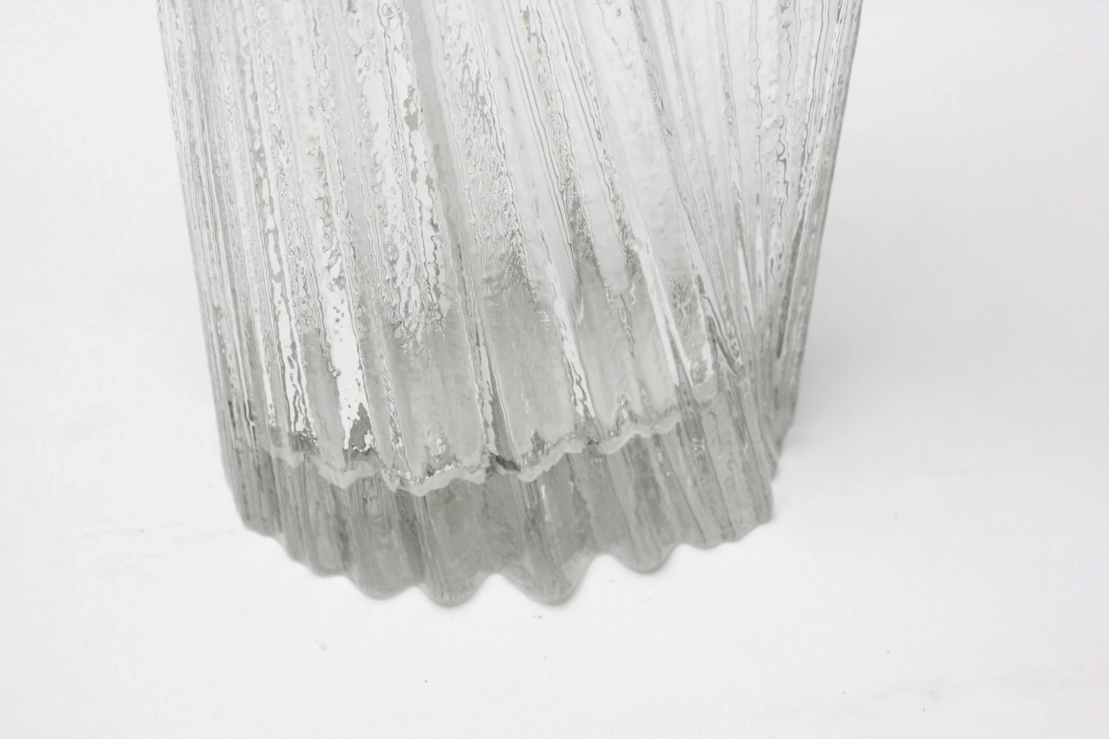 Large Mid-Century Modern Glass Vase by Tapio Wirkkala - 11