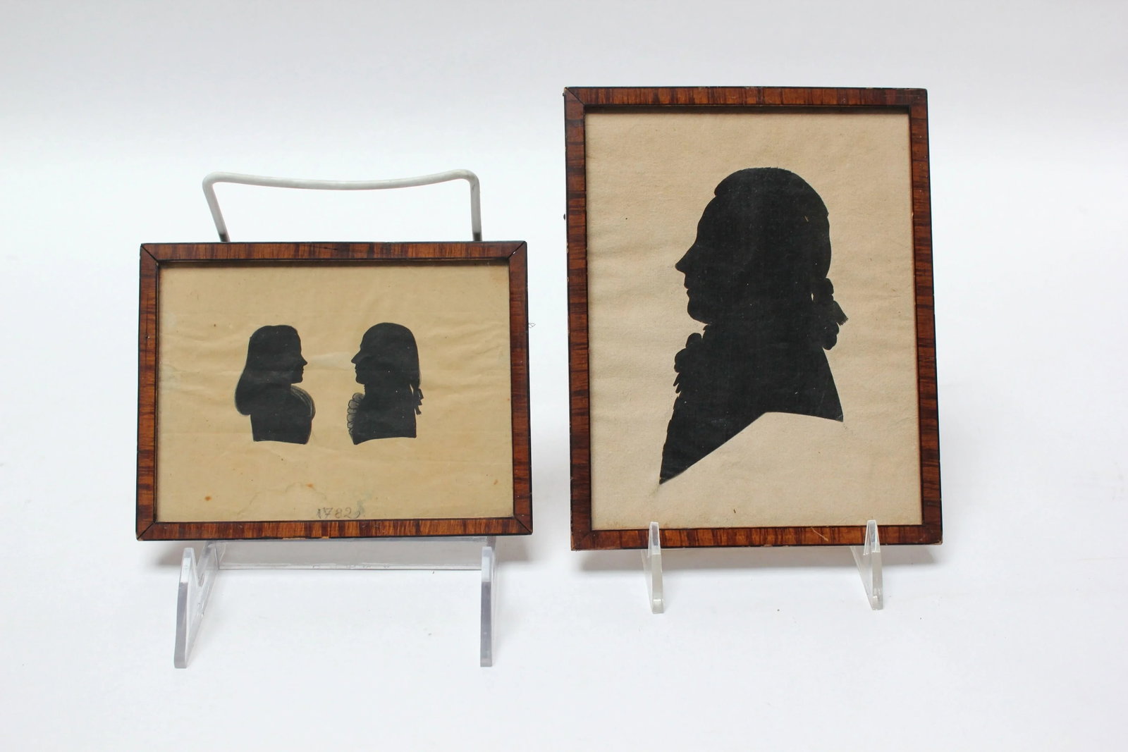 Set of Two Eighteenth Century American Antique Framed Silhouettes - 12