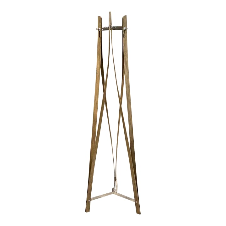 Freestanding Post-Modern Coat Rack Bent Plywood & Chrome Steel Tripod (1 of 8)