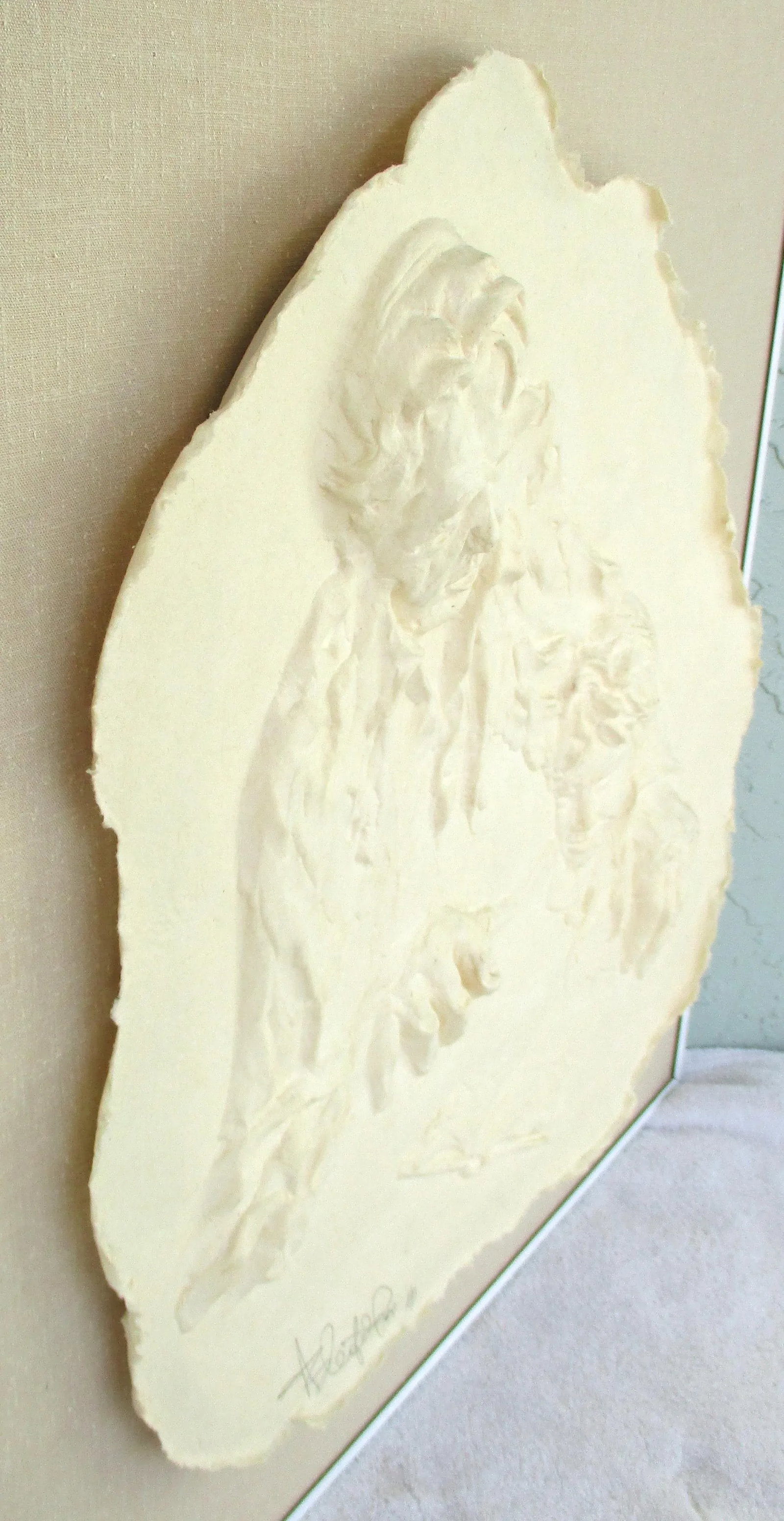 Leon Lee Bleifeld Molded Paper Sculptural Relief "Rabbi Teaching Torah to a Boy" - 3