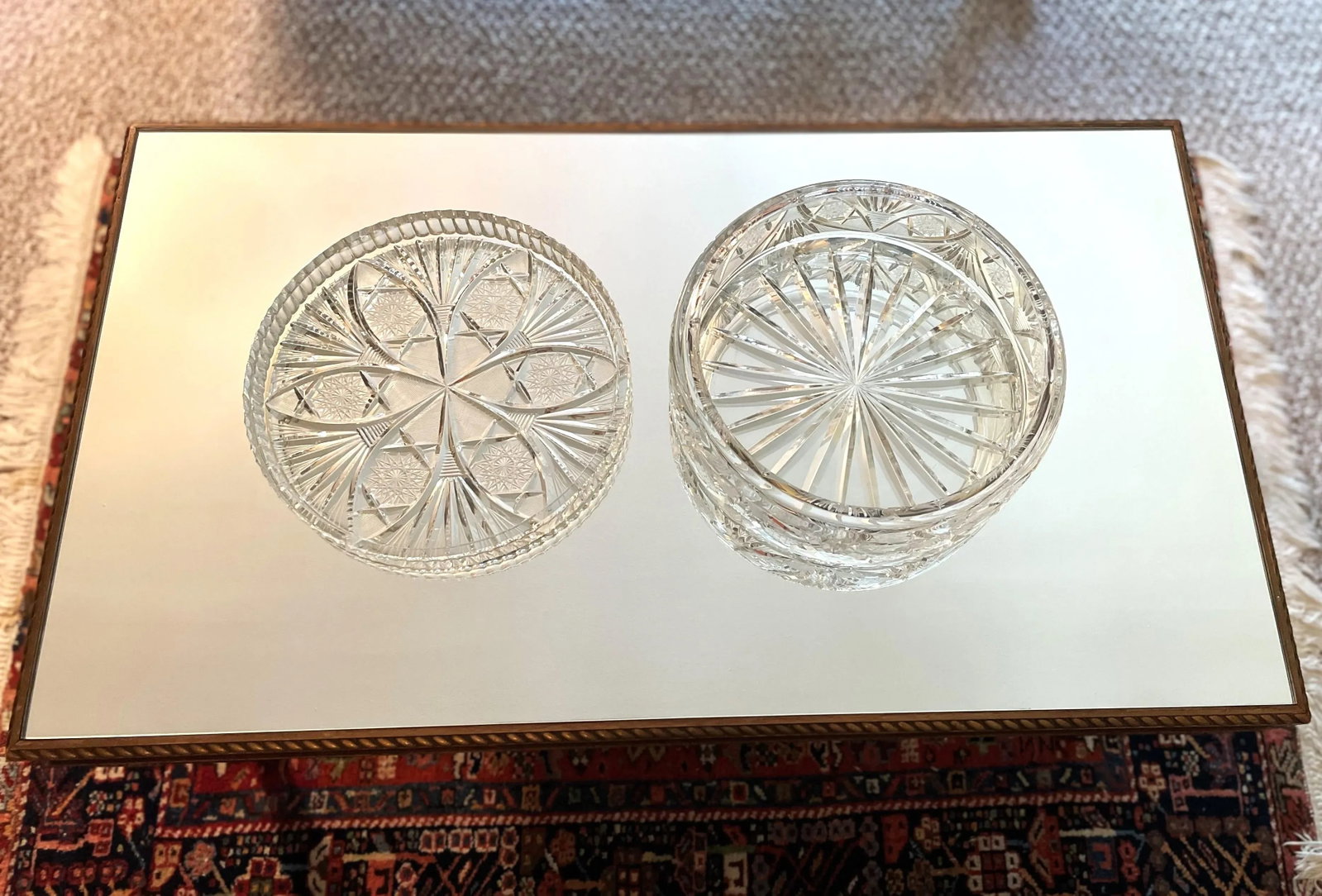 1950s Mid-Century Waterford Large Leaded Crystal Decorative Centerpiece Container With Lid - 5