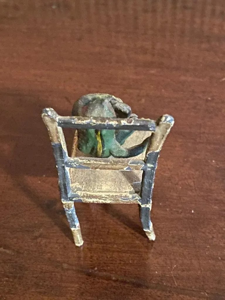 Late 19th Century Cold Painted Bronze Frog Musicians, Austrian - Set of 3 - 8