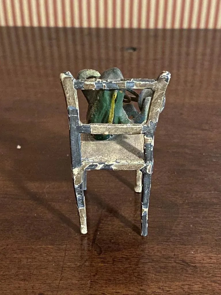 Late 19th Century Cold Painted Bronze Frog Musicians, Austrian - Set of 3 - 9