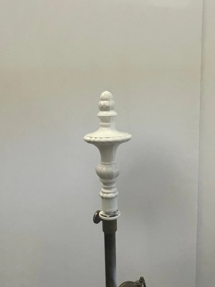 Pair of Dorothy Draper Style Urn Base Floor Lamp Side Tables - 7