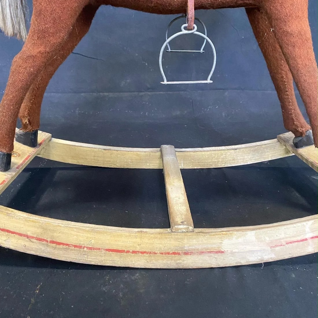 Folk Art British 19th Century Rocking Horse With Glass Eyes - 10