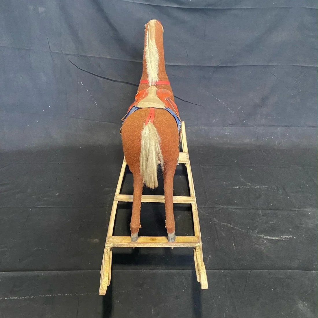 Folk Art British 19th Century Rocking Horse With Glass Eyes - 7