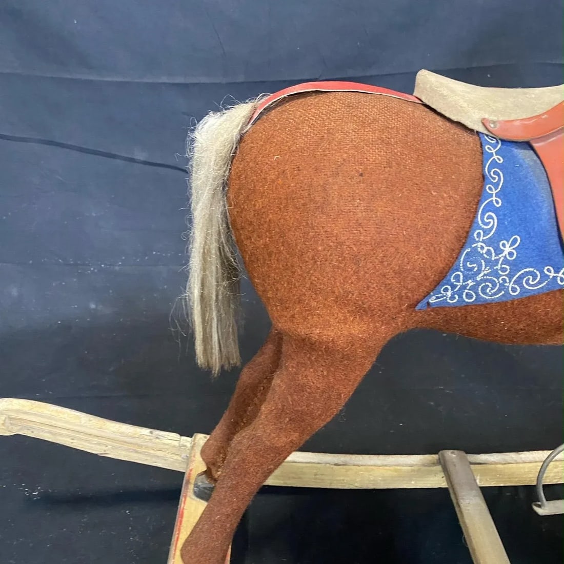 Folk Art British 19th Century Rocking Horse With Glass Eyes - 9