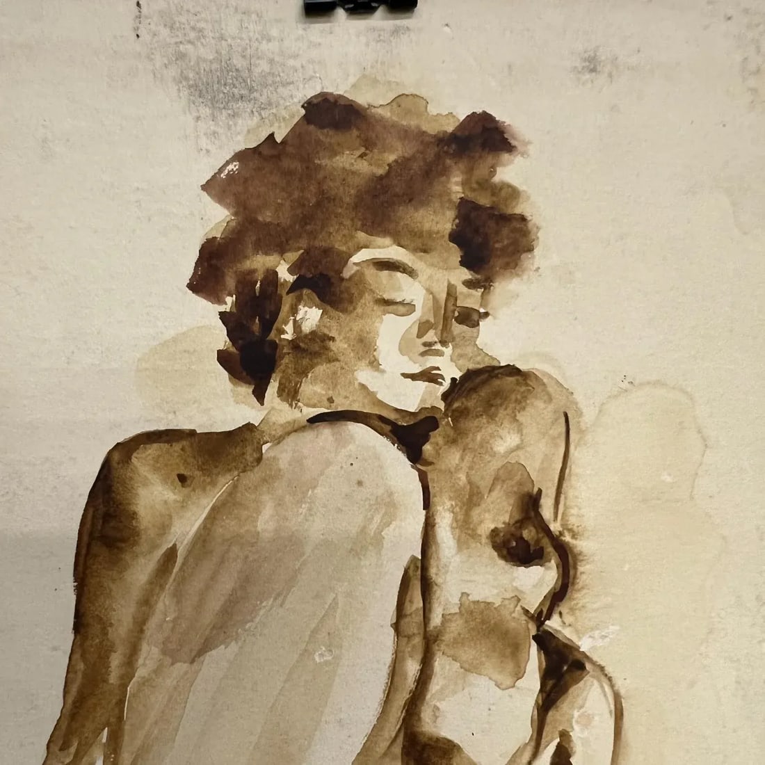 Mid 20th Century Art Watercolor Sketch Signed by Artist Fleming - 5