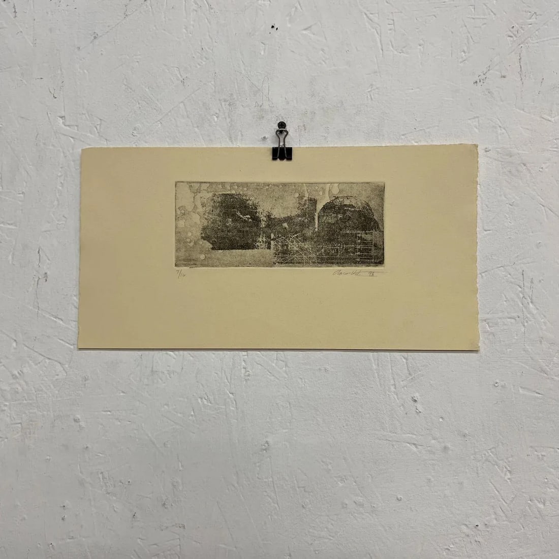 1998 Post Modern Woodblock Art Print Signed Aaron 7/16 - 6