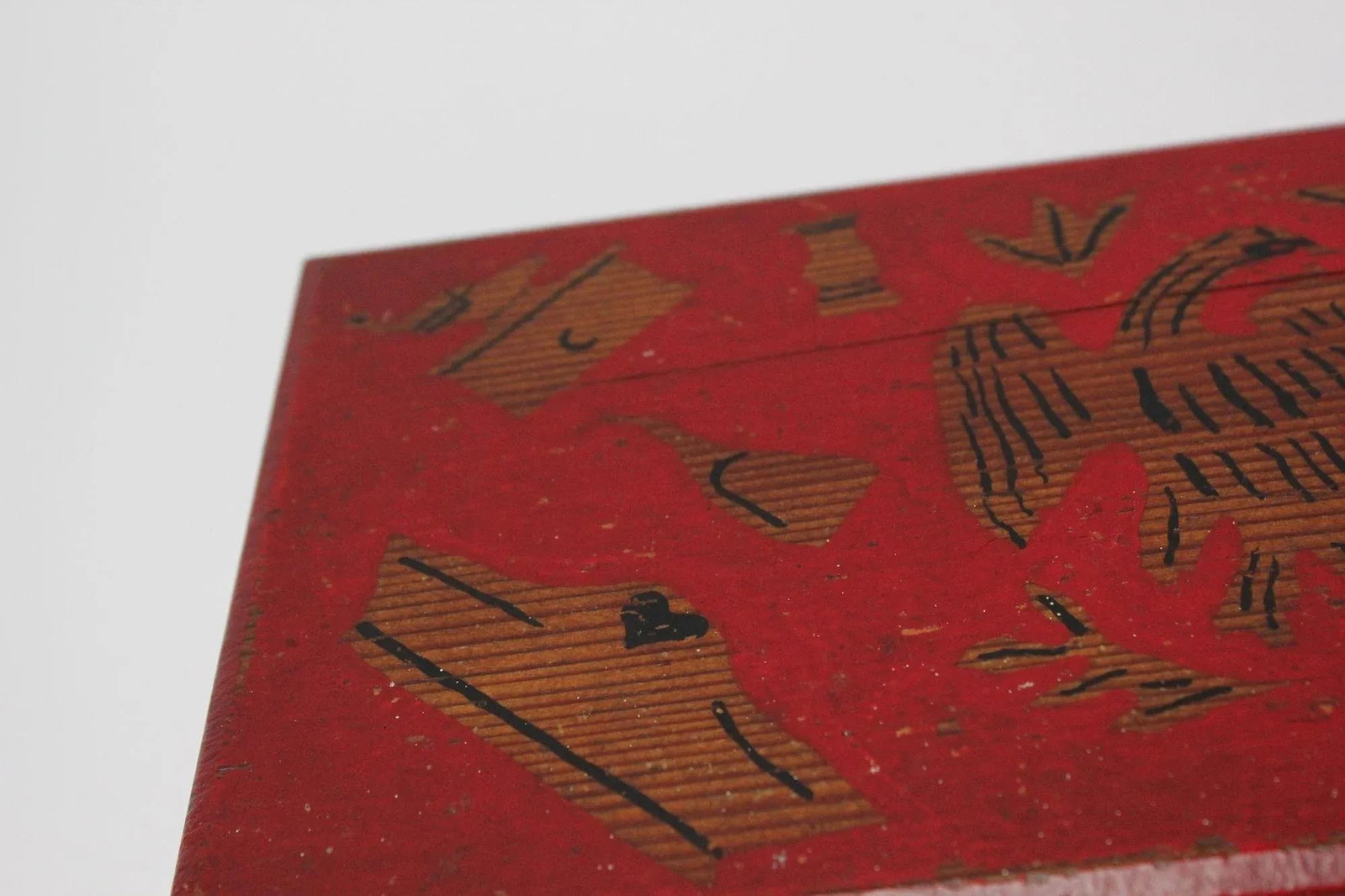 Early 20th Century Folk Art "American Eagle" Silhouette Decorative Box - 10