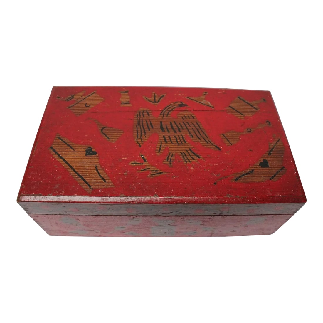Early 20th Century Folk Art "American Eagle" Silhouette Decorative Box (1 of 13)