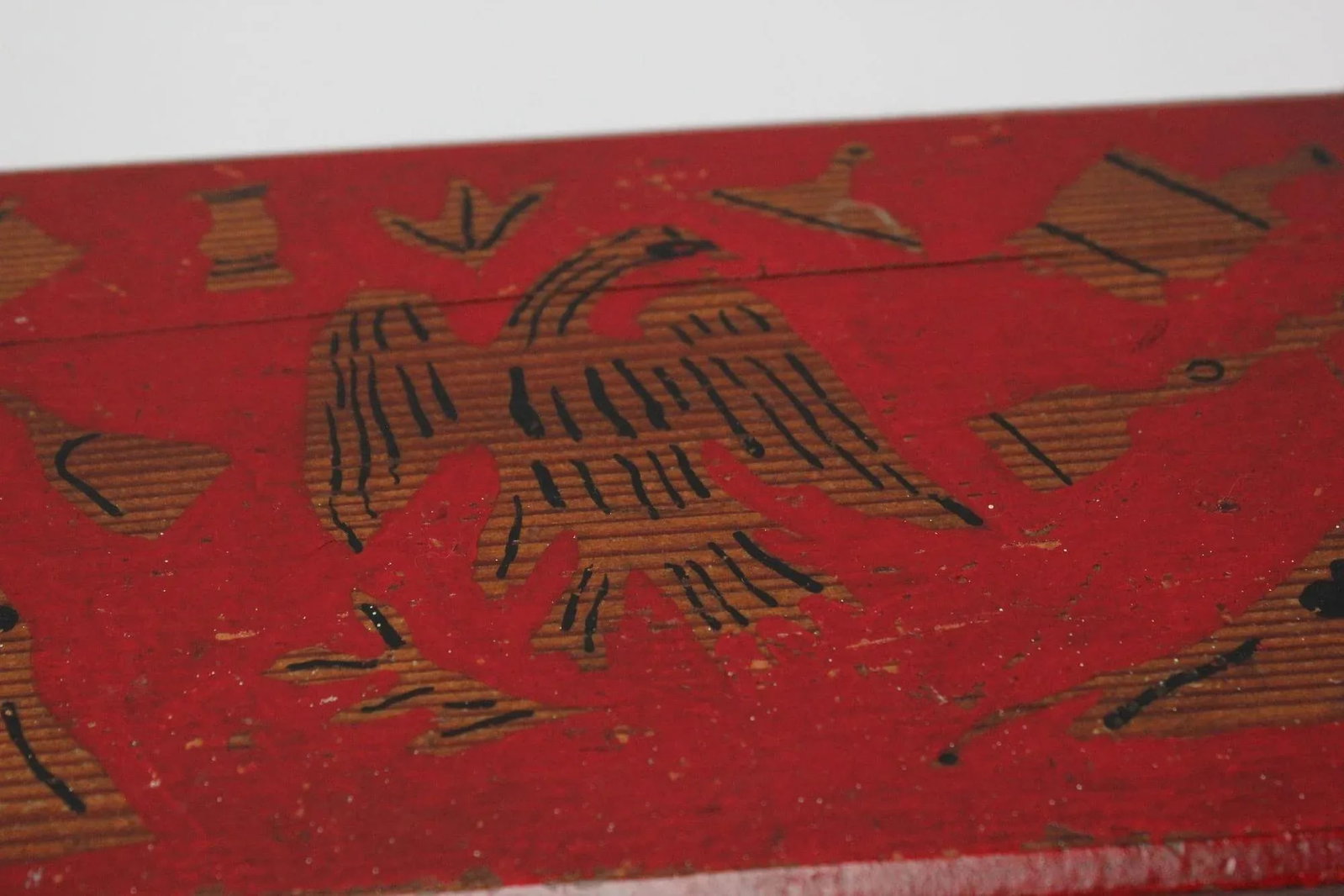 Early 20th Century Folk Art "American Eagle" Silhouette Decorative Box - 8