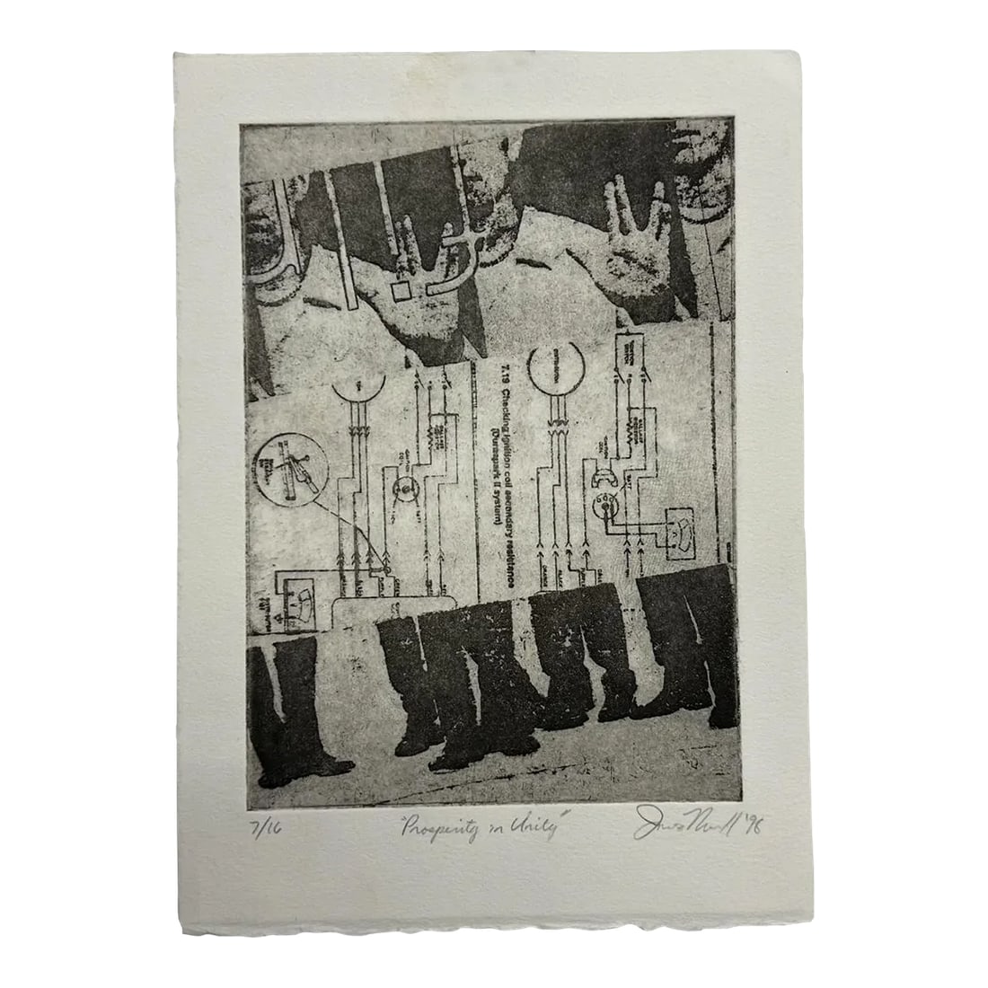 Vintage Original Print Artwork Prosperity in Unity 1998 7/16: AMBIANIC presents Original Print Artwork Prosperity in Unity 1998 7/16 Signed art 7.25 x 10 art 5.63 x 7.75 Unrestored Vintage condition art See images provided. Condition: Alterations: Original