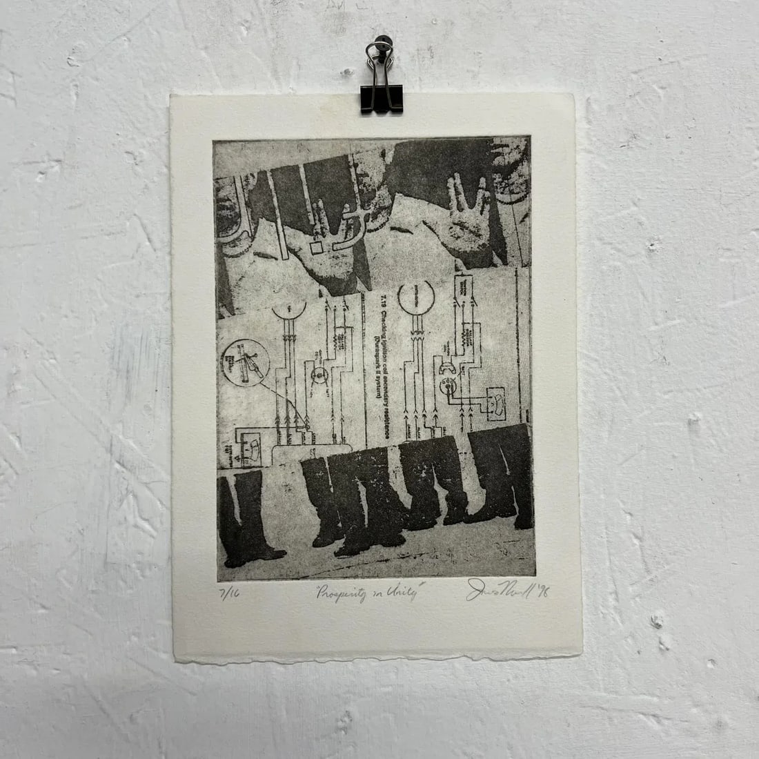 Vintage Original Print Artwork Prosperity in Unity 1998 7/16 - 9