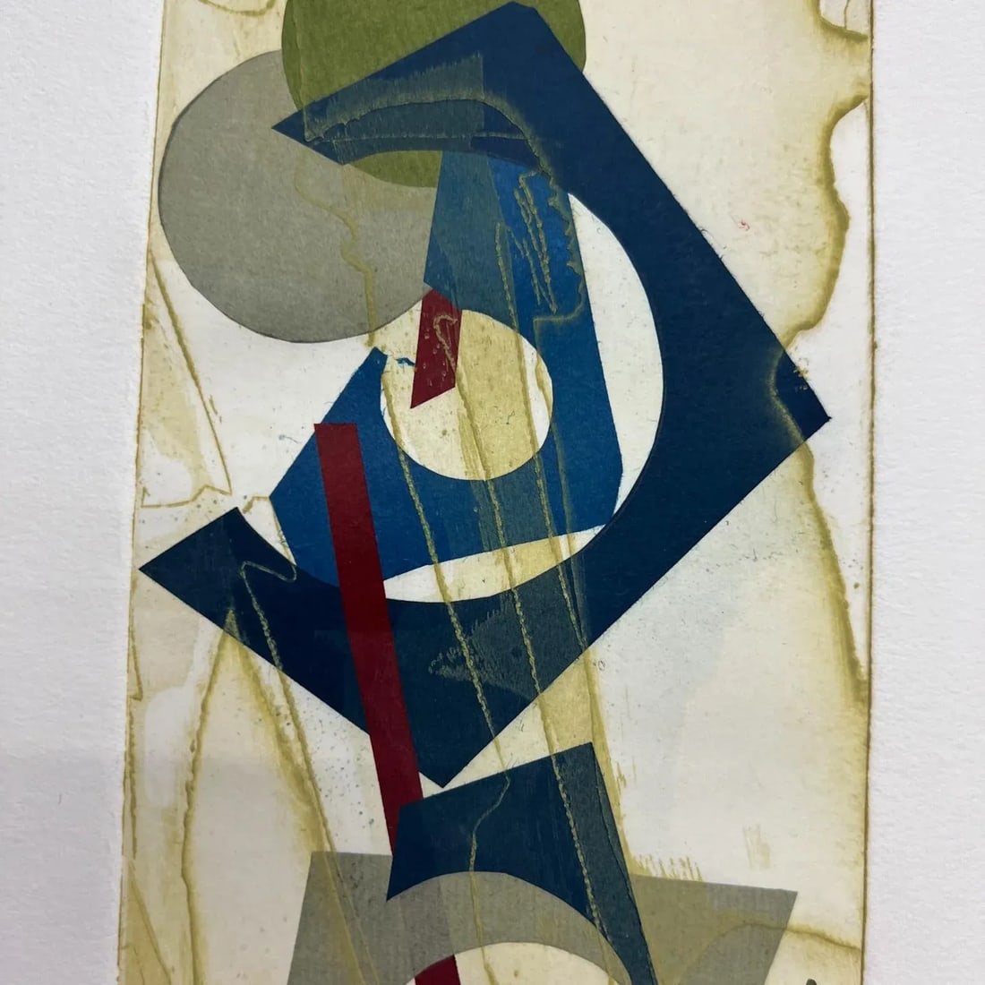 1990s Abstract Modern Signed Color Artwork on Paper - 4