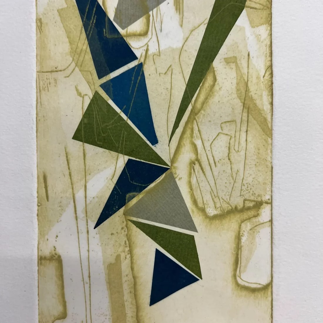 1990s Abstract Modern Signed Color Artwork on Paper - 5
