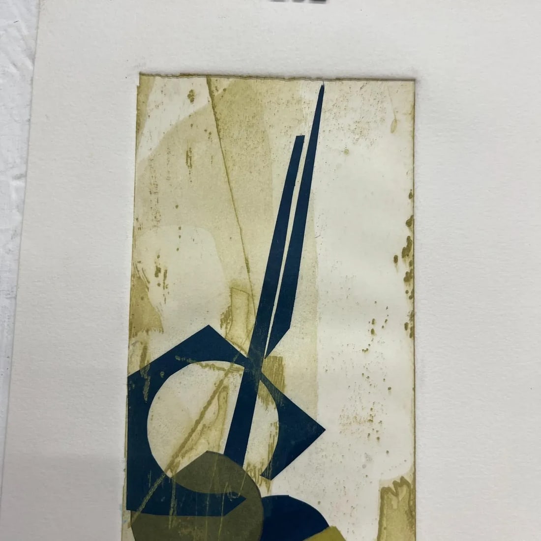 Vintage Abstract Modern Artwork on Paper Signed Art - 2