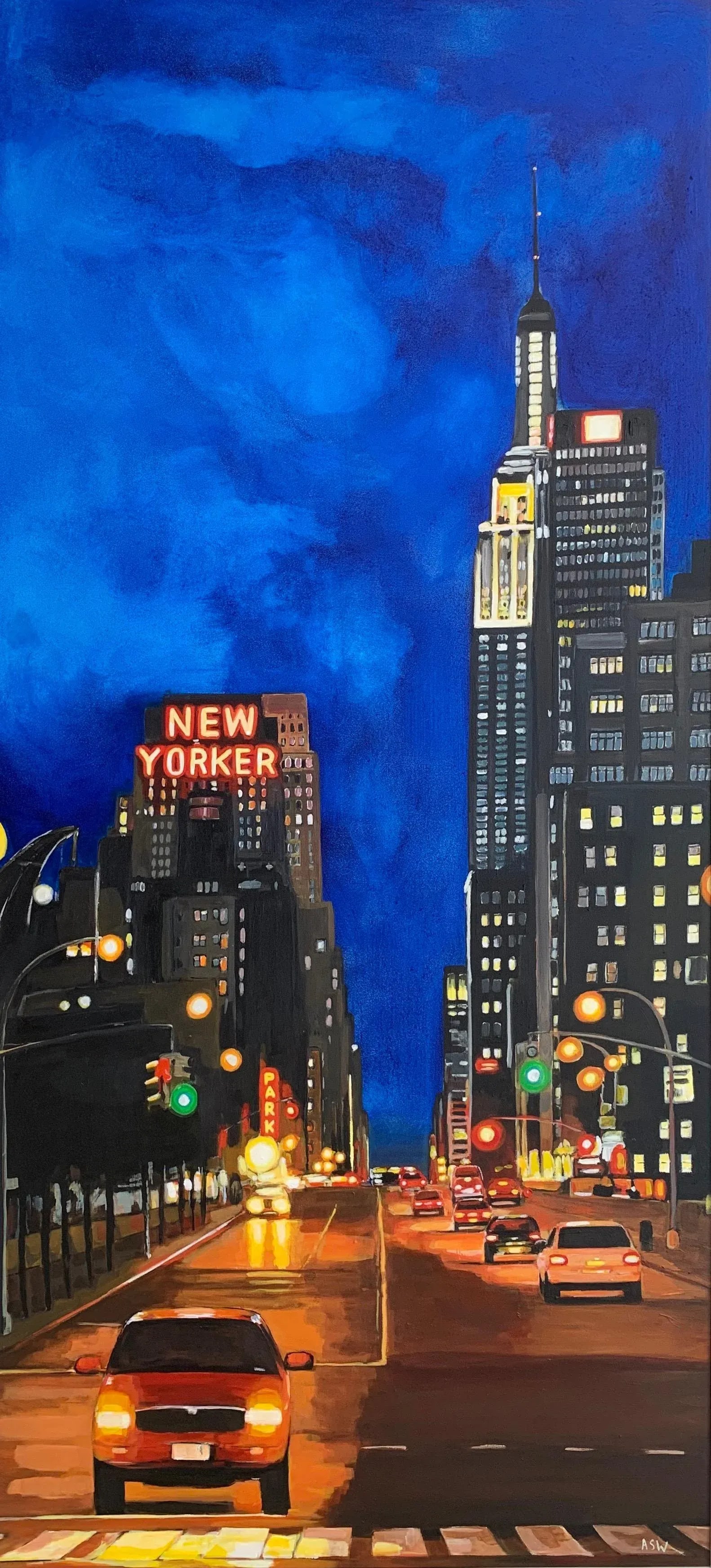 The New Yorker Hotel 8th Avenue Manhattan New York City - Unique Original Art by British Urban Lands - 2