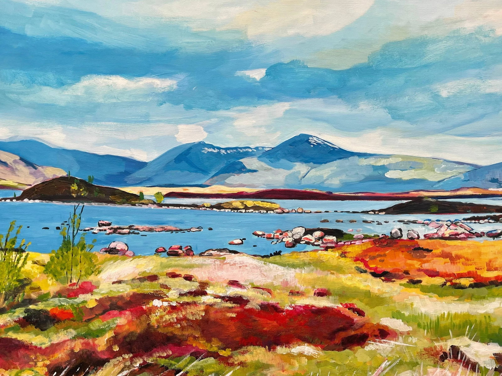 Colourful Abstract Landscape Painting of Scottish Highlands Contemporary Artist - 11