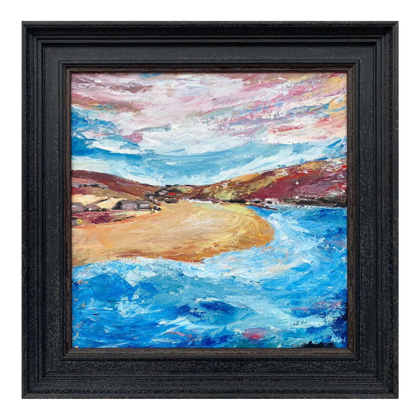 Impressionistic Seascape Beach Landscape Painting Unique Original Art by Contemporary British Artist (1 of 11)