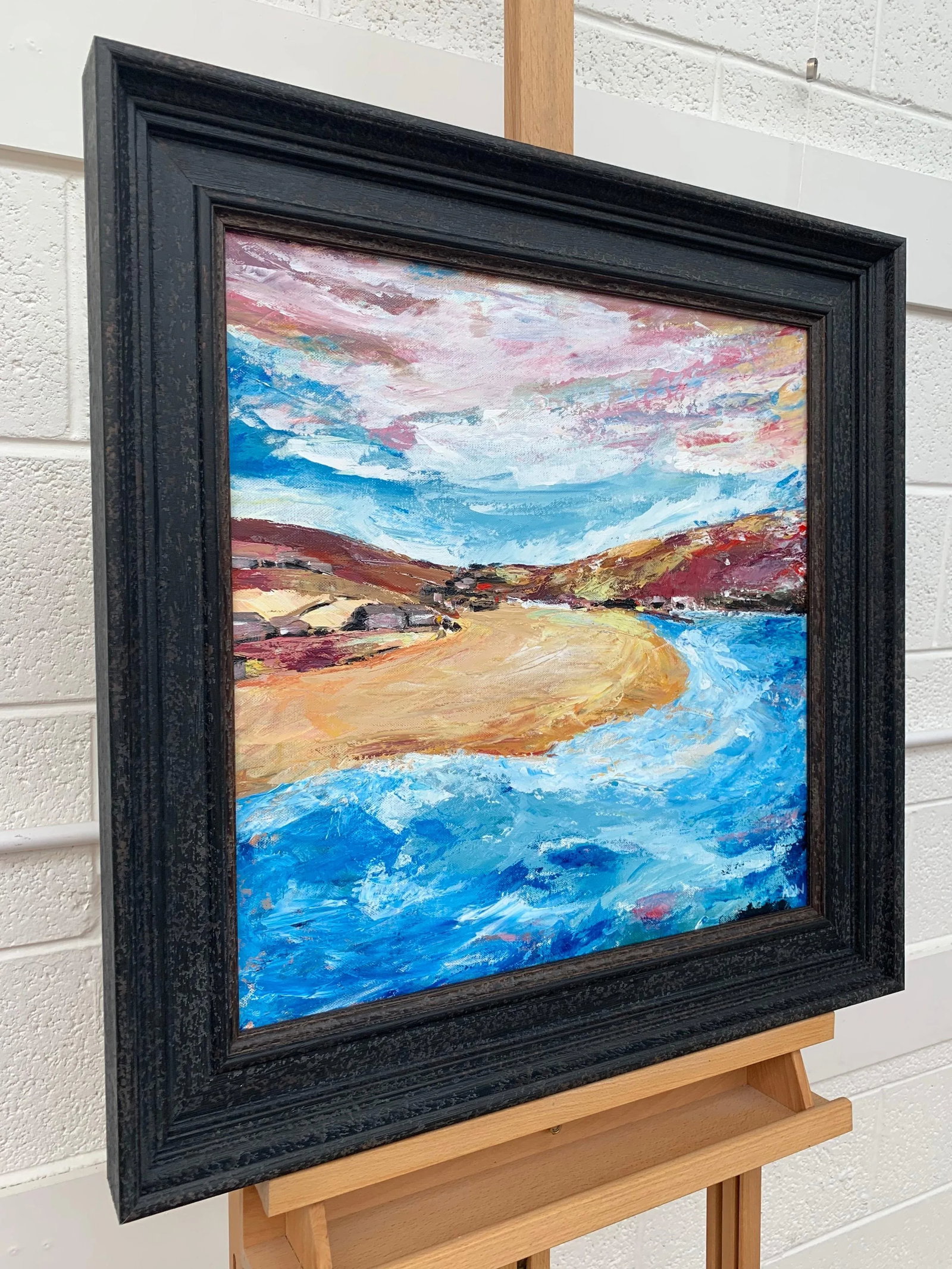 Impressionistic Seascape Beach Landscape Painting Unique Original Art by Contemporary British Artist - 2