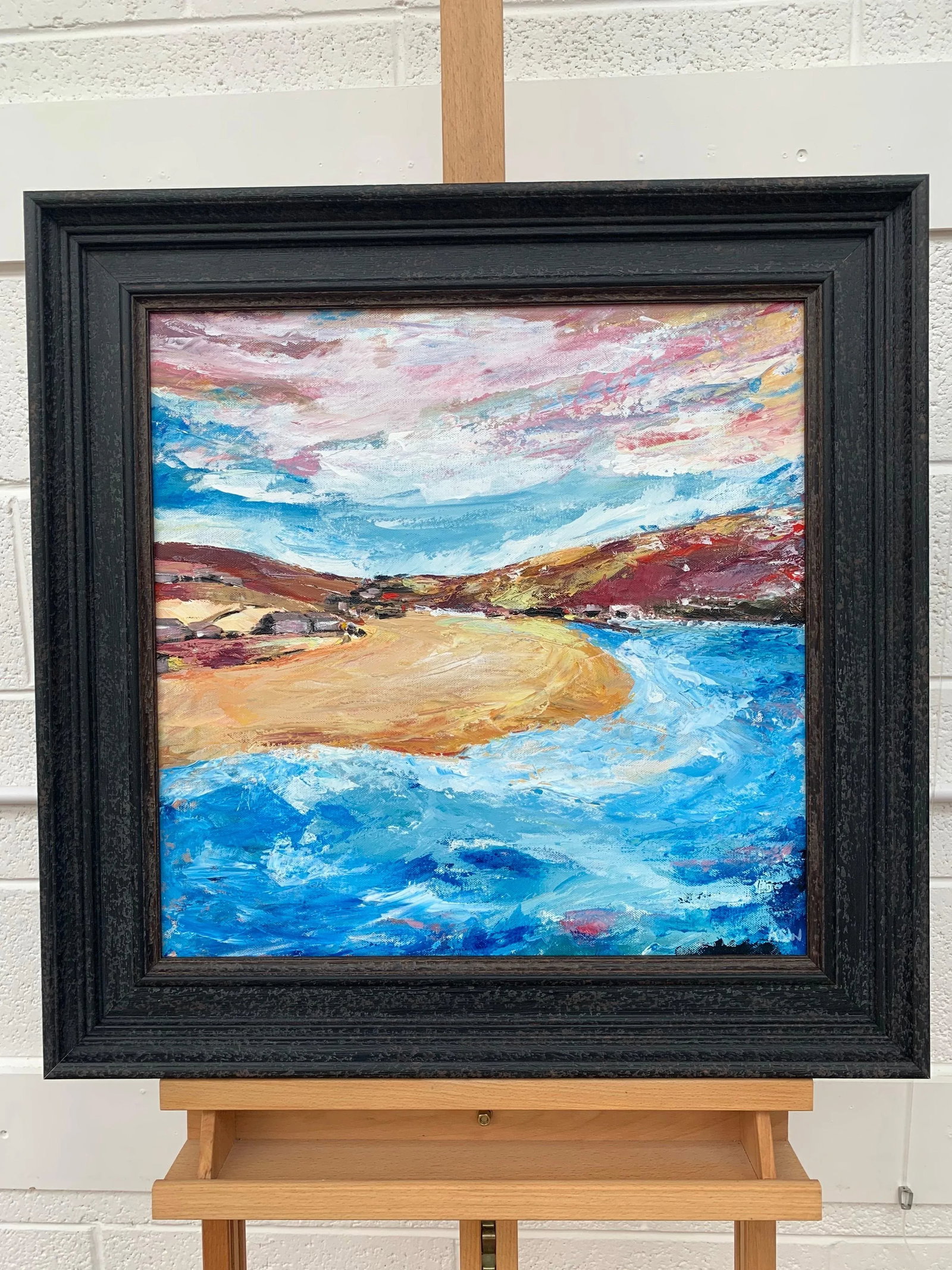 Impressionistic Seascape Beach Landscape Painting Unique Original Art by Contemporary British Artist - 3