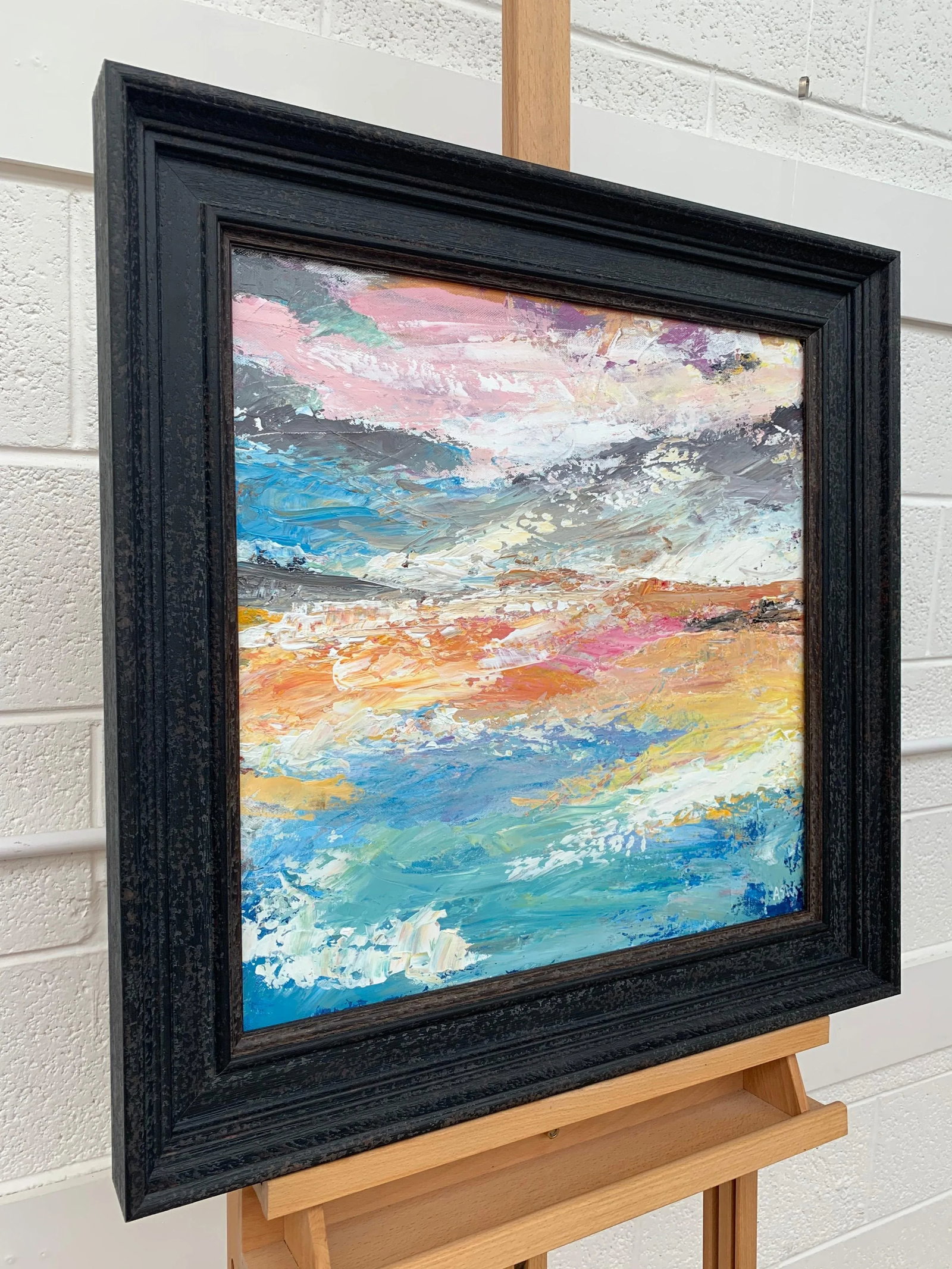 Abstract Beach Seascape Landscape Light Colours - Unique Original Art by Contemporary British Artist - 2
