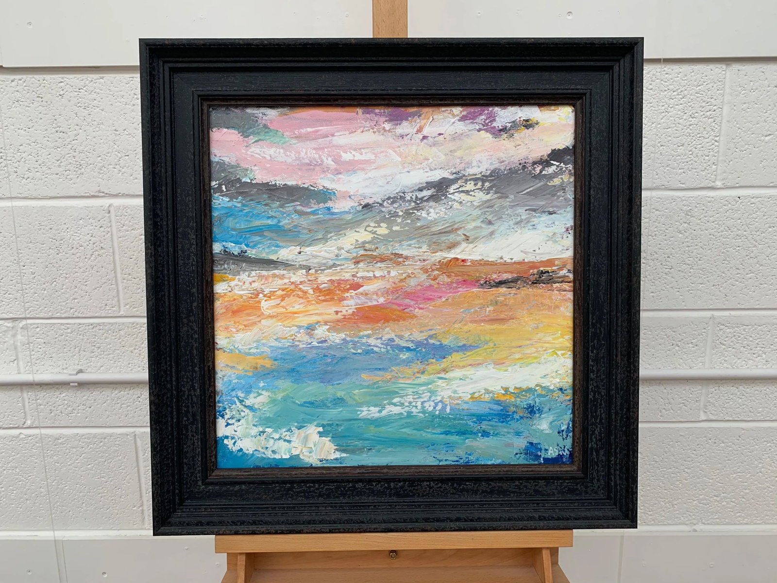 Abstract Beach Seascape Landscape Light Colours - Unique Original Art by Contemporary British Artist - 3