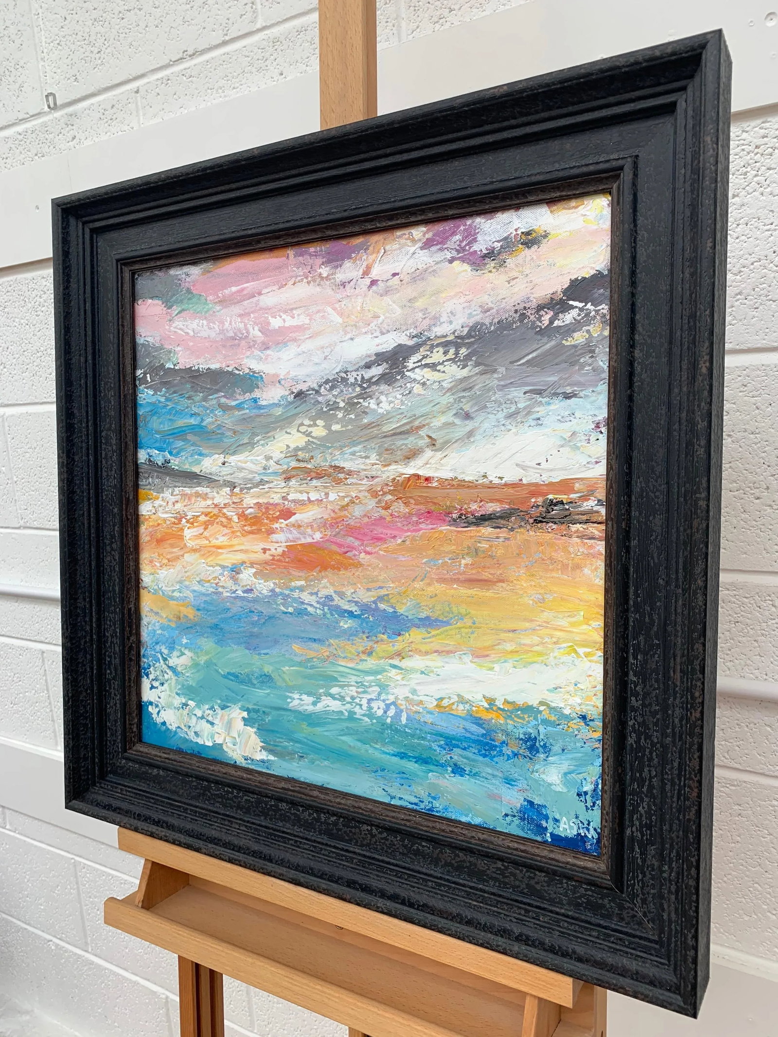 Abstract Beach Seascape Landscape Light Colours - Unique Original Art by Contemporary British Artist - 4