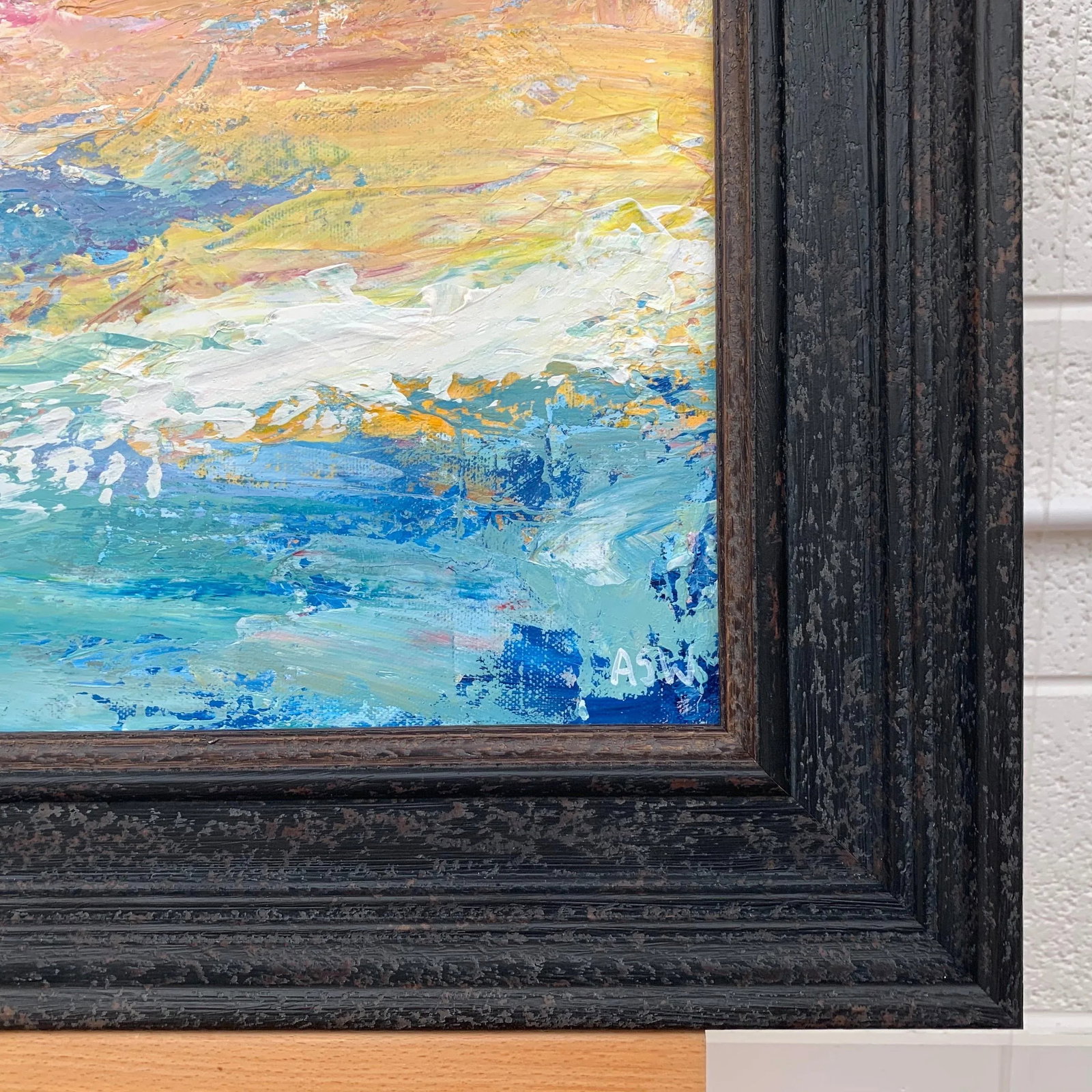Abstract Beach Seascape Landscape Light Colours - Unique Original Art by Contemporary British Artist - 8